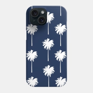 Tropical Palm Tree Dark Blue Phone Case