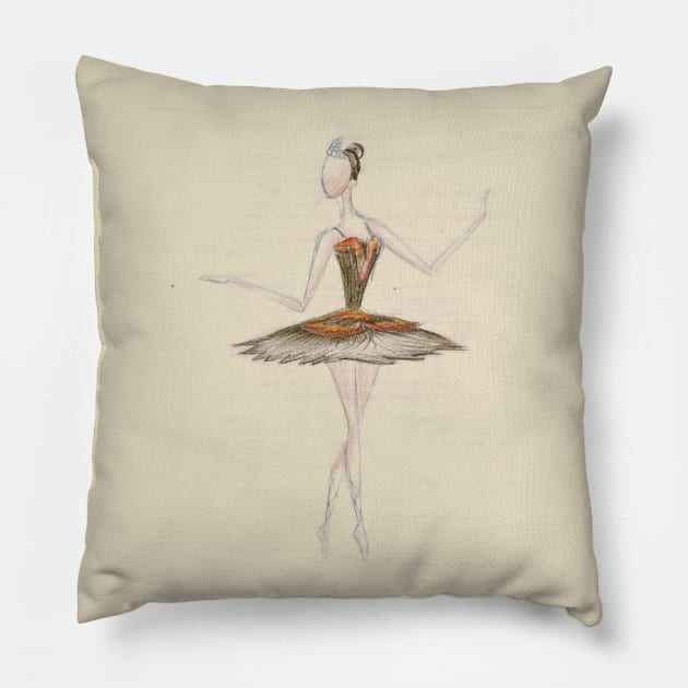 La Ballerine Pillow by Tooniefied