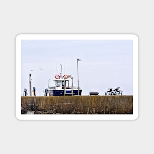 Glad Tidings VII - the harbour wall at Seahouses, Northumberland, UK Magnet