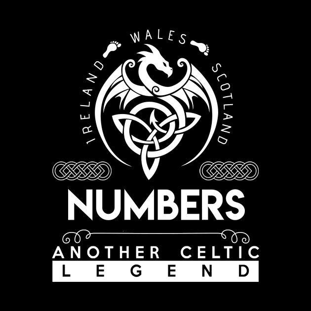 Numbers Name T Shirt - Another Celtic Legend Numbers Dragon Gift Item by harpermargy8920