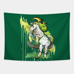 The Spattercorn - Paint Spatter Unicorn Art Tapestry