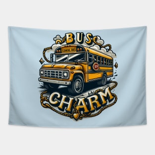 School Bus Charm Tapestry