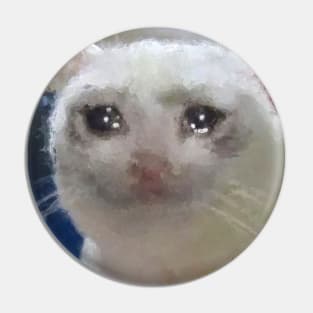 Crying cat Pin