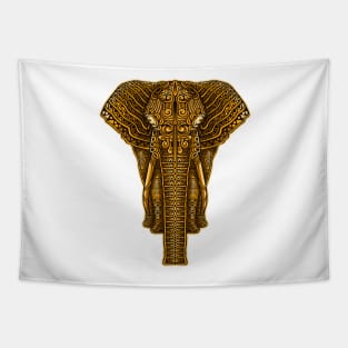 A golden elephant with a pattern Tapestry