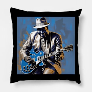 A Blues Guitarist Pillow