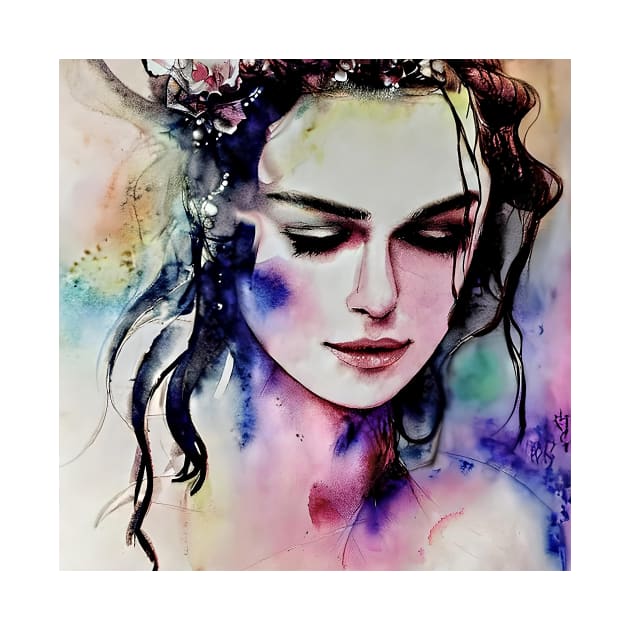 watercolor with Keira Knightley by bogfl