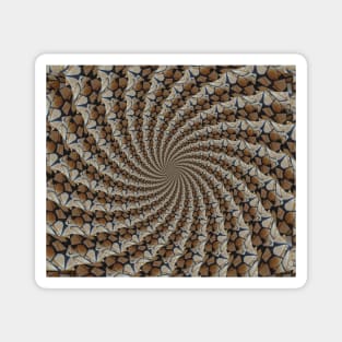 Ceramic tile shards spiral pattern Magnet