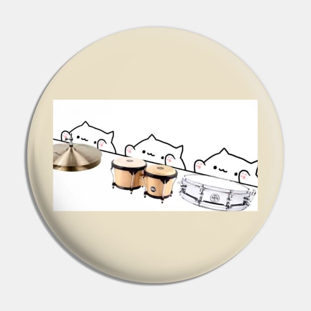 Bongo Cat Meme Pin by slogantees