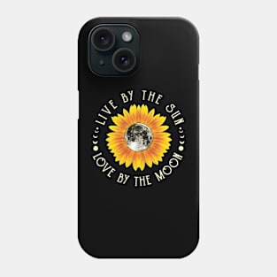 Vintage Retro Style Sunflower Slogan Live Sun Love Moon Phone Case