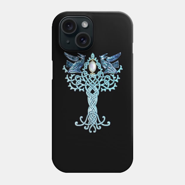 Wonderful celtic cross with crows Phone Case by Nicky2342