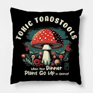 MUSHROOMS - Toxic Toadstools: When Your Dinner Plans Go Up in Spores! - Mushroom Forager -Toadstool Pillow