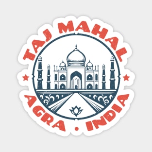 Taj Mahal - Agra India Vintage Magnet