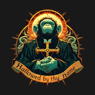 Hallowed by thy name Iron Maiden monkey T-Shirt