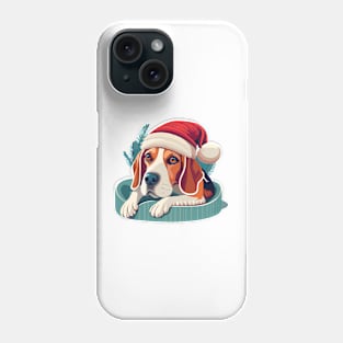 Beagle Dog On A Bed Christmas Phone Case