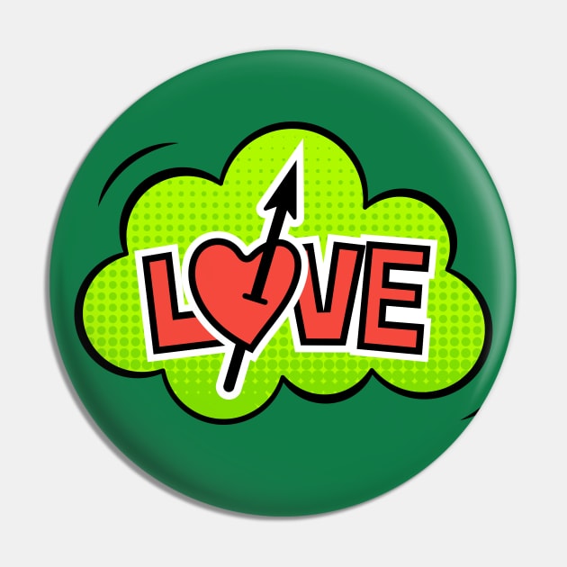 Love Heart And Arrow Pin by JunkyDotCom