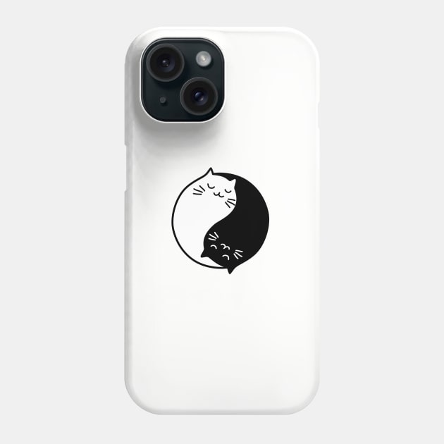 Cute yin yang cats Phone Case by beakraus