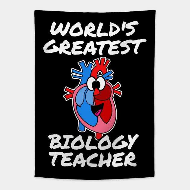 World's Greatest Biology Teacher Tapestry by doodlerob