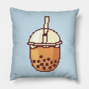 Bubble Tea Pixel Art Pillow