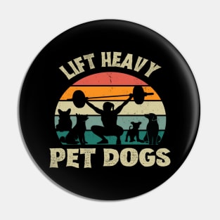 Lift Heavy Pet Dogs Funny Gym Workout Gift For Weight Lifter Tank Top Pin