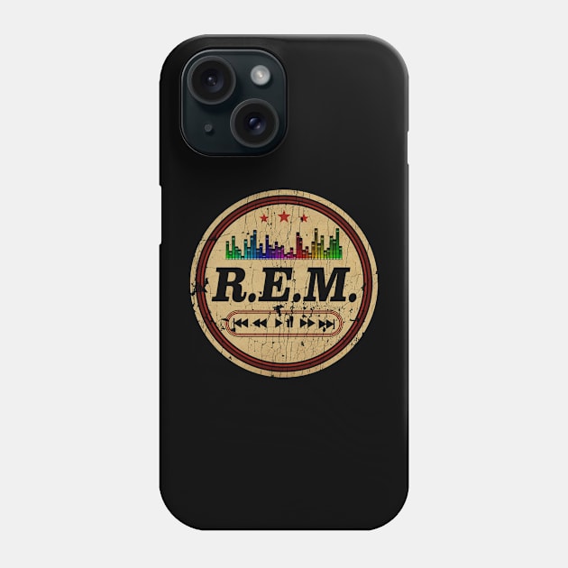 Graphic REM Name Retro Distressed Cassette Tape Vintage Phone Case by On Dragon Wings Studios