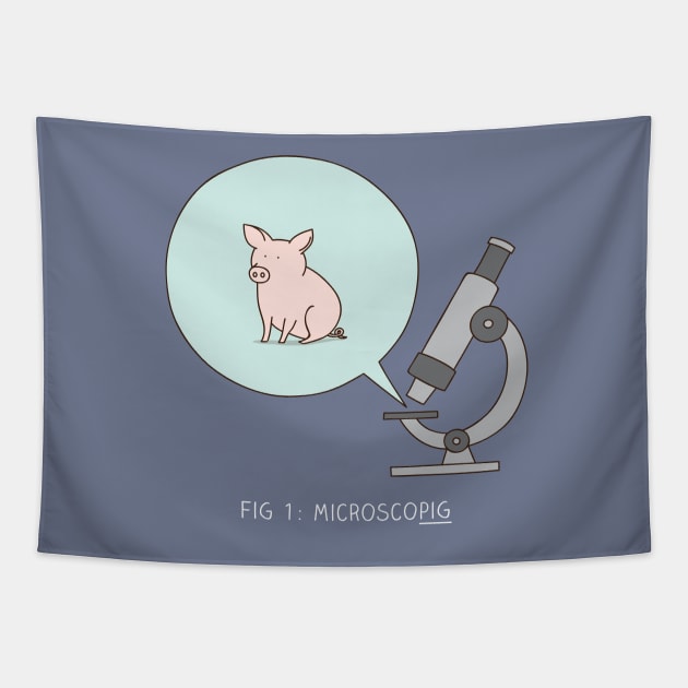 microscopig Tapestry by milkyprint