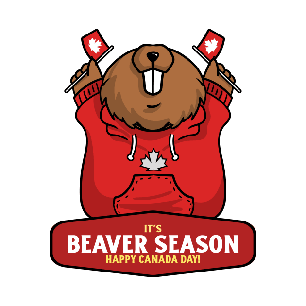 Canada Day Canadian Pride I Love Canada Beaver by Tip Top Tee's