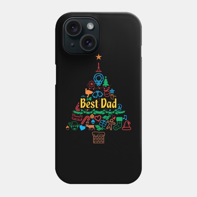 Best Dad Holiday Present 2 - Funny Christmas Gift Phone Case by Vector-Artist