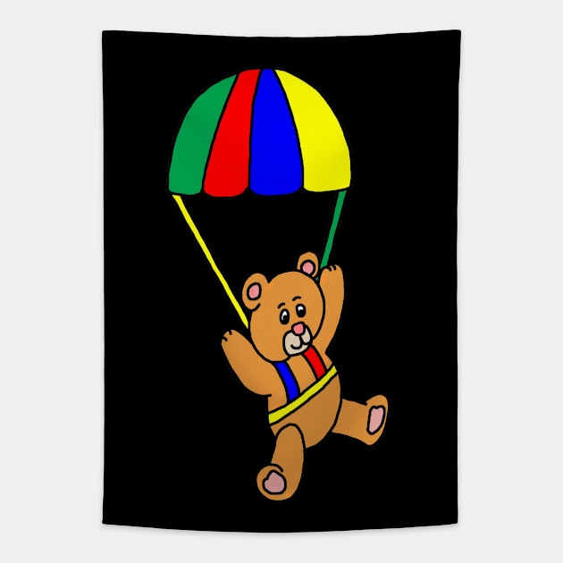 Parachute Teddy Bear Tapestry by imphavok