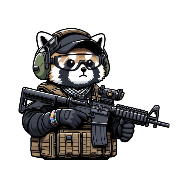 Tactical Tanuki by Rawlifegraphic