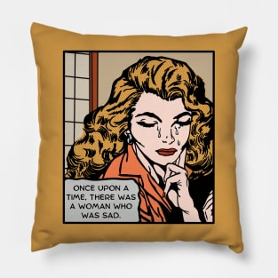 Comic Woman Was Sad Pillow