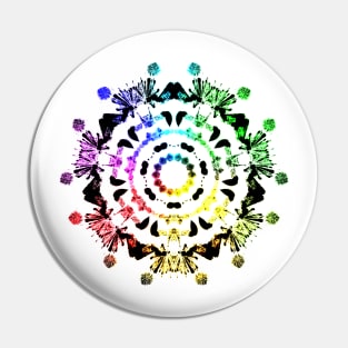 Colorful Mountains Mandala Pin