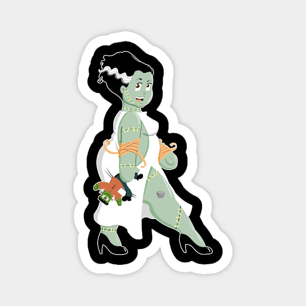 Bride of Frankenstein Magnet by scoffin