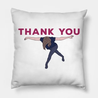 Thank You bowing funny meme Pillow