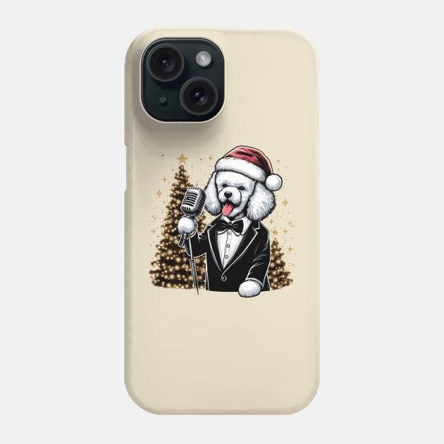 Poodle Dog Singing Christmas Phone Case by Graceful Designs