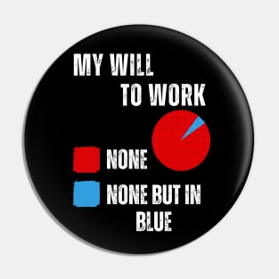 My Will To Work Pin