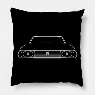 Leyland P76 1970s Australian classic car white outline graphic Pillow