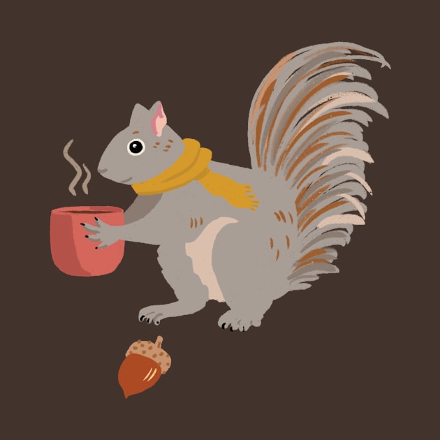 Squirrel with Coffee by Das Brooklyn