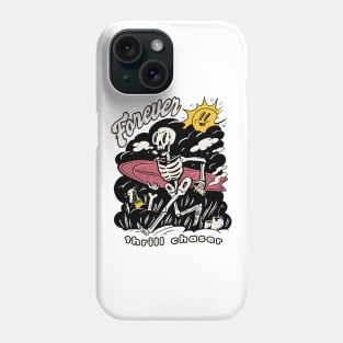 Sunny Skeleton Surf Phone Case