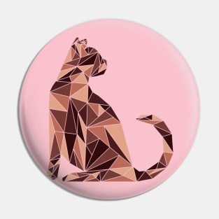 Animal cat geometric Pin