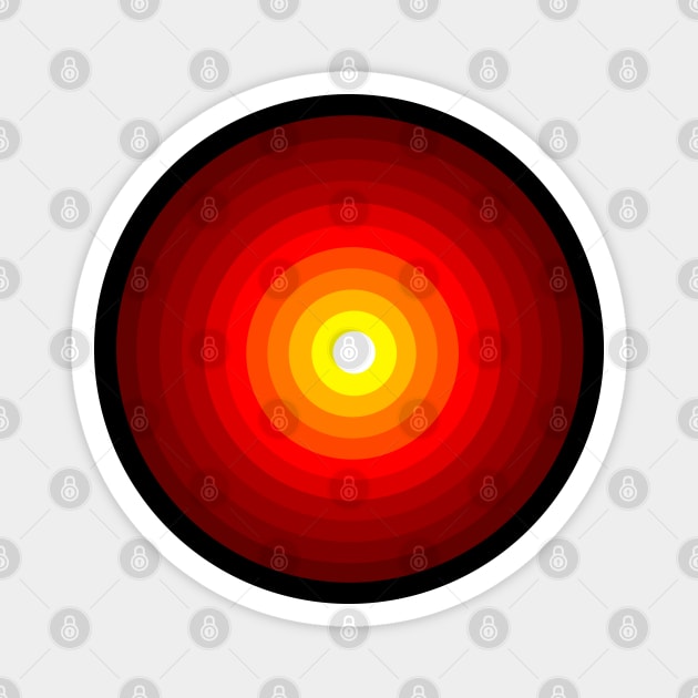 Red Sun Circles Magnet by XTUnknown