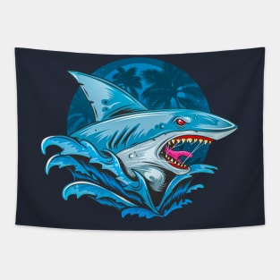 Angry Shark Tapestry