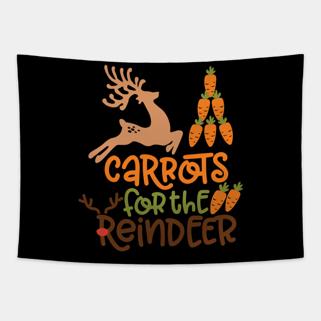 Carrots for the reindeer Funny Christmas Gifts For Men Women and Kids Tapestry by BadDesignCo