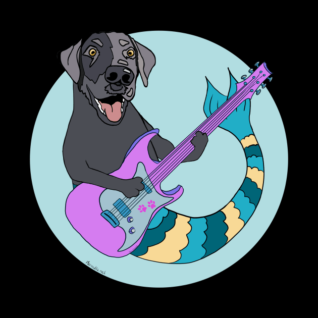 Guitar Playing Mermutt by abrushwithhumor