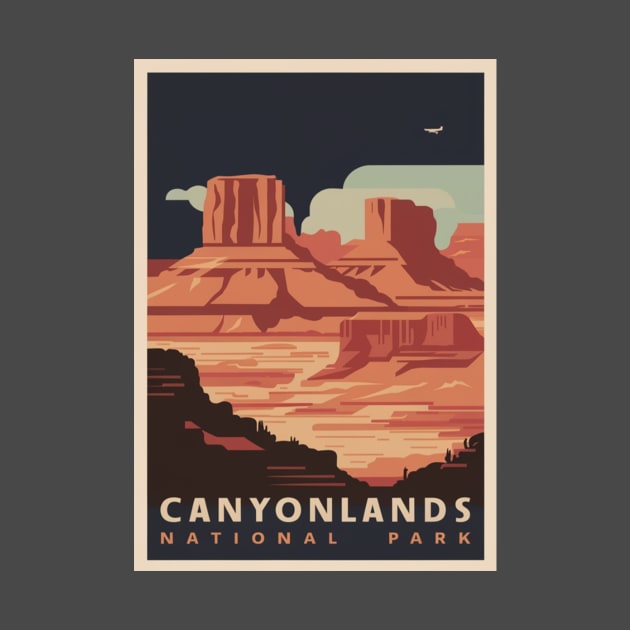 Retro Poster of Canyonlands National Park by Perspektiva