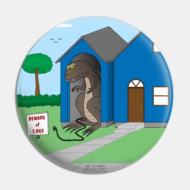 Beware of T-Rex Pin by OutToLunch