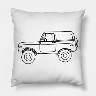 4 x 4 car Minimal Car Design Off Road Pillow