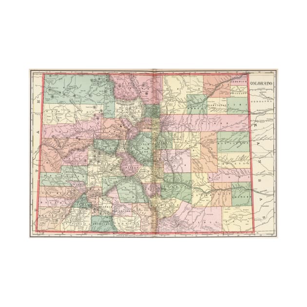 Colorado Map of Cities (1901) by Bravuramedia