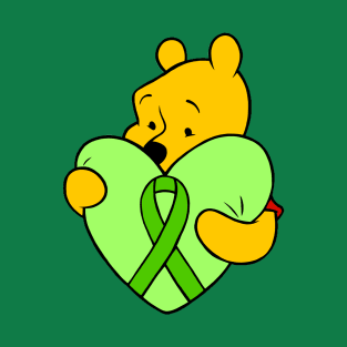 Yellow bear hugging green Awareness ribbon T-Shirt