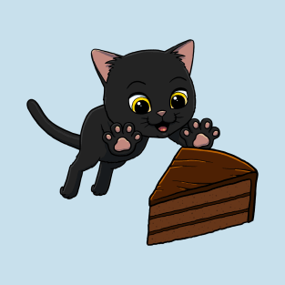 Bombay Cat excited to eat Chocolate Cake T-Shirt