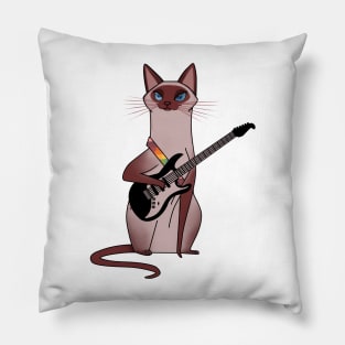 Cat Rock Art Pillow